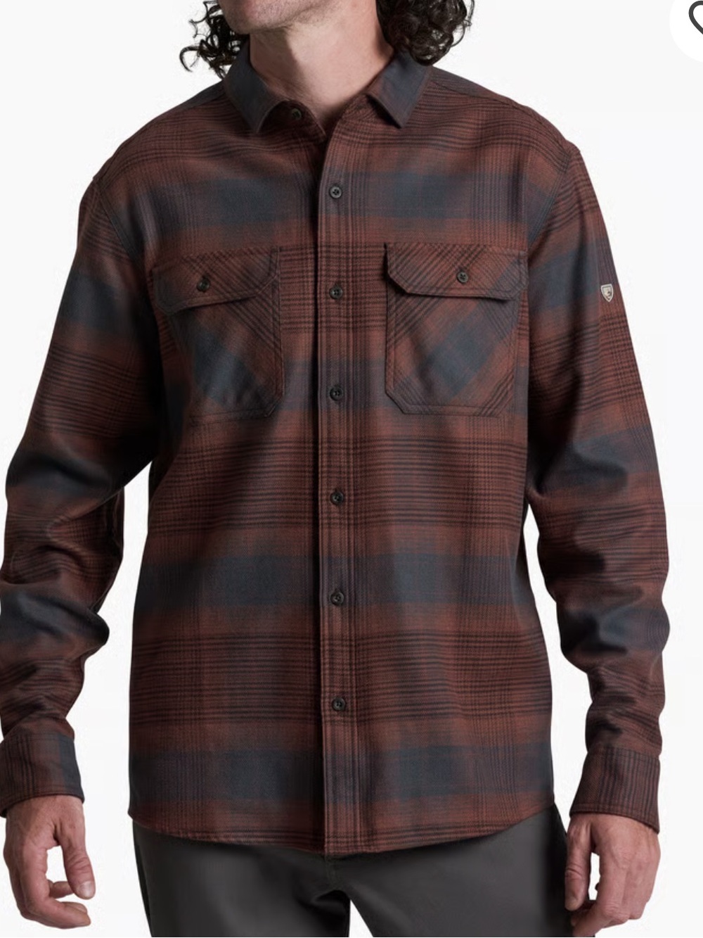 Kuhl Men's Rydr Flannel Shirt Red Onyx Plaid Size XL NWT
